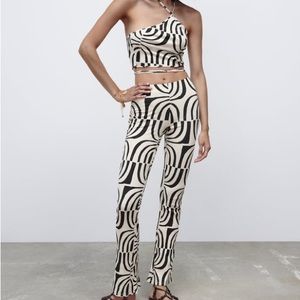 ZARA GEOMETRIC STRETCH PANT LEGGING